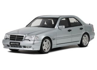 Mercedes-Benz C36 AMG W202 1990 Brilliant Silver OttO mobile 1:18 Resinemodell (Türen, Motorhaube... nicht zu öffnen!)