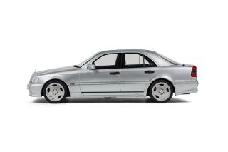 Mercedes-Benz C36 AMG W202 1990 Brilliant Silver OttO mobile 1:18 Resinemodell (Türen, Motorhaube... nicht zu öffnen!)