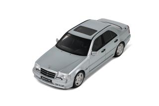 Mercedes-Benz C36 AMG W202 1990 Brilliant Silver OttO mobile 1:18 Resinemodell (Türen, Motorhaube... nicht zu öffnen!)