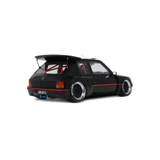 PEUGEOT 205 KHYZYL SALEEM BLACK 2018 \"Otto Project Car\" OttO mobile 1:18 Resinemodell (Türen, Motorhaube... nicht zu öffnen!)