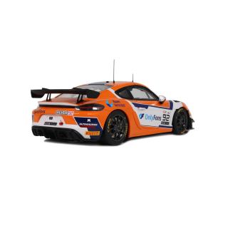 PORSCHE 718 CAYMAN GT4 RS CLUBSPORT E. HEYERDAHL / N. MALOY GT4 EUROPEAN SERIES 2024 OttO mobile 1:18 Resinemodell (Türen, Motorhaube... nicht zu öffnen!)