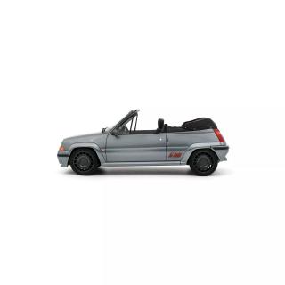 Renault 5 GT Turbo Cabriolet Gris Tungstene 1995 OttO mobile 1:18 Resinemodell (Türen, Motorhaube... nicht zu öffnen!)