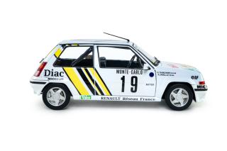 Renault 5 GT TURBO MK2 – RALLYE MONTE-CARLO – 1989 – #19 A.OREILLE/G.THIMONIE S1810006 Solido 1:18 Metallmodell