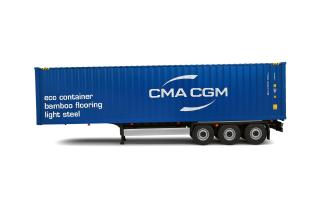 Container Anhänger CMA CGM blau S2400507 Solido 1:24 Metallmodell