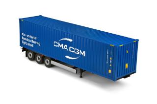 Container Anhänger CMA CGM blau S2400507 Solido 1:24 Metallmodell