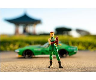 Street Fighter Cammy & 1969 Chevrolet Chevrolet Stingray ZL1 grün Jada 1:24