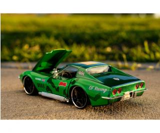 Street Fighter Cammy & 1969 Chevrolet Chevrolet Stingray ZL1 grün Jada 1:24