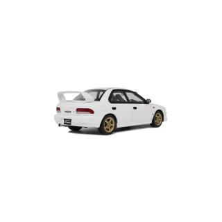 SUBARU IMPREZA WRX TYPE RA STI PURE WHITE 2000 OttO mobile 1:18 Resinemodell (Türen, Motorhaube... nicht zu öffnen!)