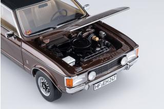 Ford Granada Coupé 2. Series (1975) - Montana Brown Met. limitiert auf 552 Stück Touring Modelcars 1:18 Metallmodell 2 Türen, Motorhaube und Kofferraum zu öffnen!