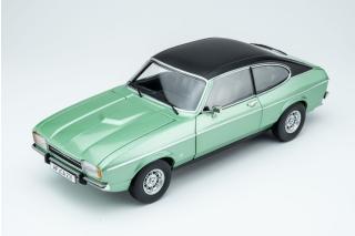 Ford Capri II Ghia 3.0 (1974 - 1977)  - mediteran green with vinyl top black  Limitiert auf 612 Stück! Touring Modelcars 1:18 Metallmodell 2 Türen, Motorhaube und Kofferraum zu öffnen!