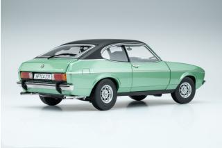 Ford Capri II Ghia 3.0 (1974 - 1977)  - mediteran green with vinyl top black  Limitiert auf 612 Stück! Touring Modelcars 1:18 Metallmodell 2 Türen, Motorhaube und Kofferraum zu öffnen!