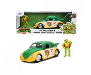 VW Käfer Drag BeetleTurtles 1959  Jada 1:24 Hollywood Rides