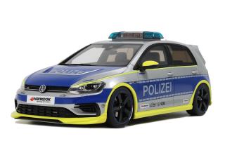 VOLKSWAGEN VW GOLF VII R OETTINGER POLIZEI GREY 2018  OttO mobile Project Cars 1:18 Resinemodell (Türen, Motorhaube... nicht zu öffnen!)