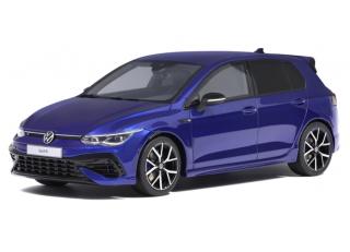 Volkswagen Golf VIII R Lapiz Blue Metallic 2021 OttO mobile 1:18 Resinemodell (Türen, Motorhaube... nicht zu öffnen!)