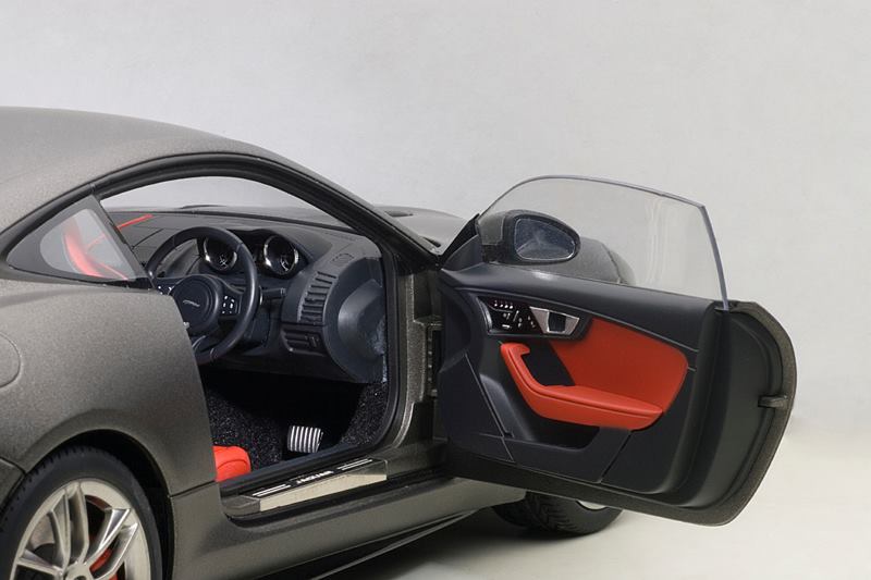 Jaguar F Type R Coupe Matt Grey 2015 Composite Model Full Openings Autoart 1 18