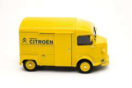 Citroen Typ H gelb ca 16 cm Modellauto mit Aufdruck Metall Spritzguss WELLY 