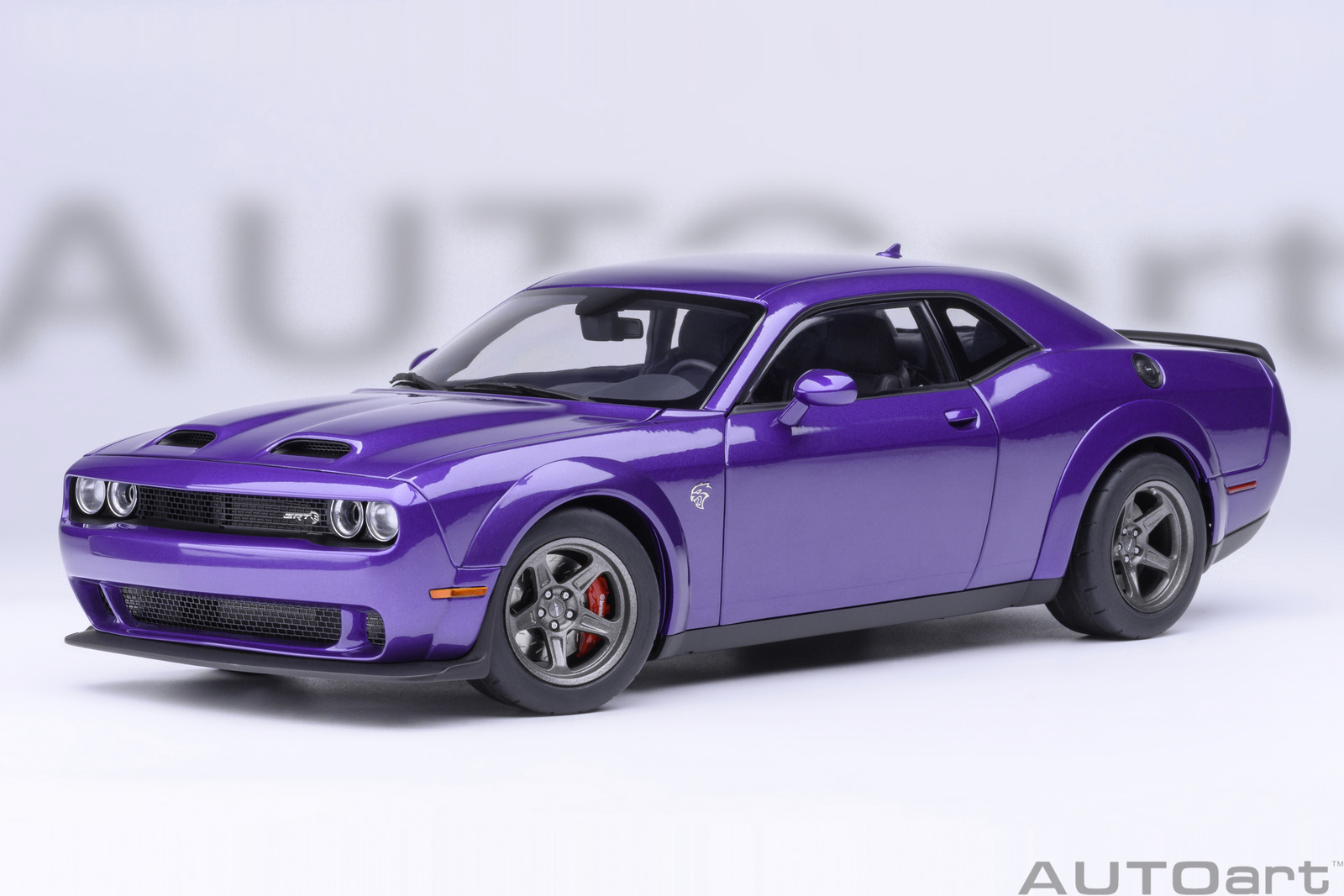 Modellauto DODGE CHALLENGER SRT SUPER STOCK 2023 (PLUM CRAZY