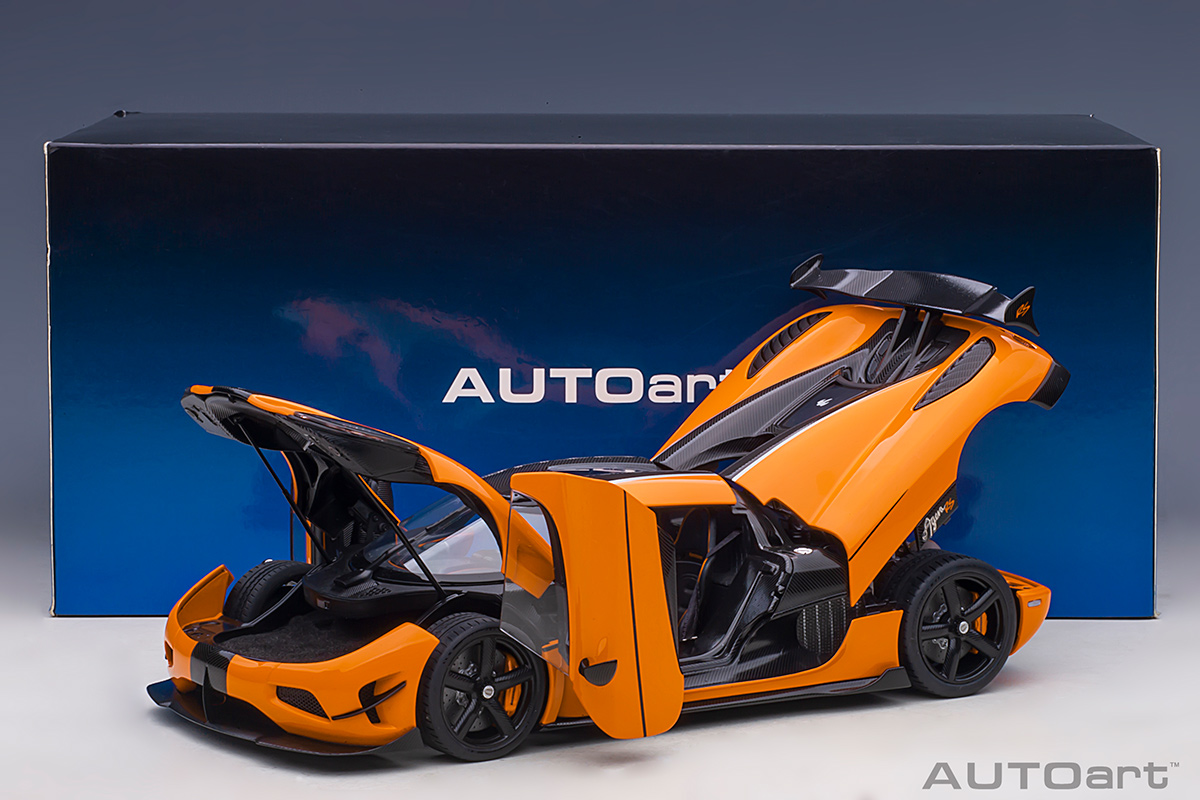 Koenigsegg Agera RS 2015 Orange Carbone Noir Maquette de Voiture 1 18 Autoart | Achetez sur