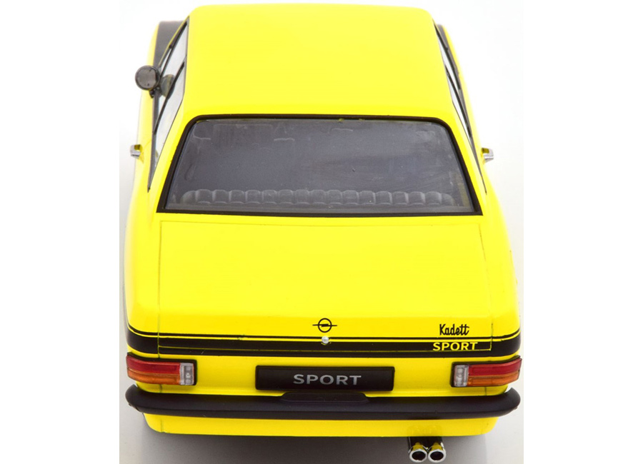 Voiture miniature Opel Kadett B Sport 1973 gelb/schwarz KK-Scale 1:18  Metallmodell (Türen, Motorhaube nicht zu öffnen!) sur