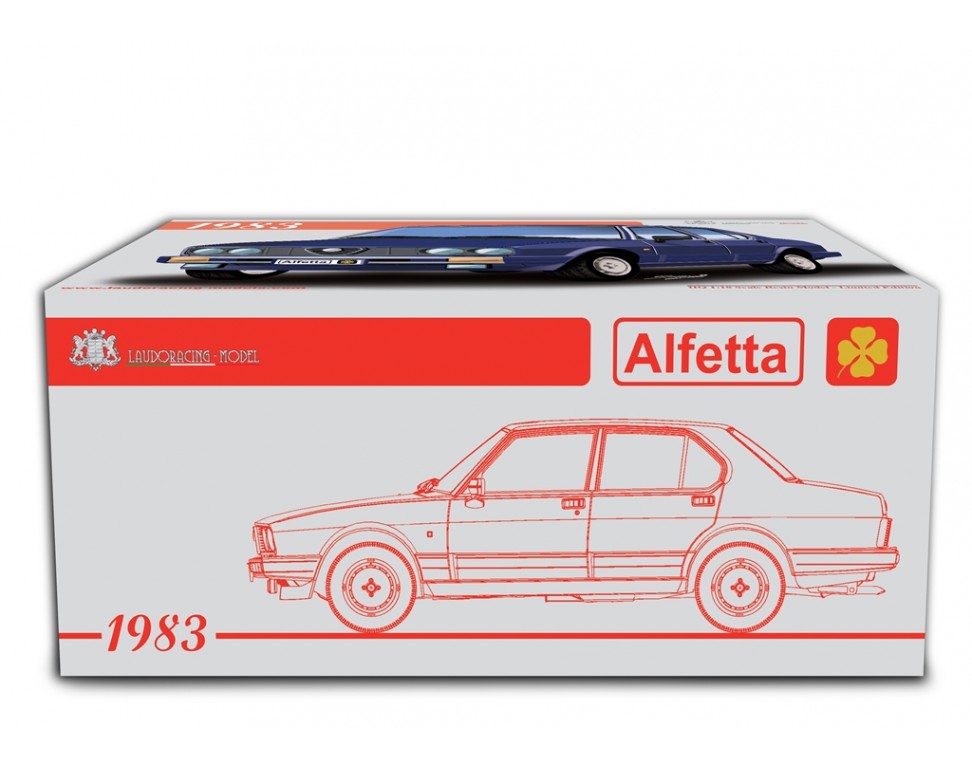 Modèle Réduit Alfa Romeo Alfetta 2.0I Q.O. Rouge 1983-1984 - Échelle 1/18 Par Laudo Racing - Collection Voiture Vintage